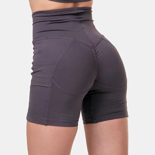 Nebbia Fit Smart Biker Shorts - Marron