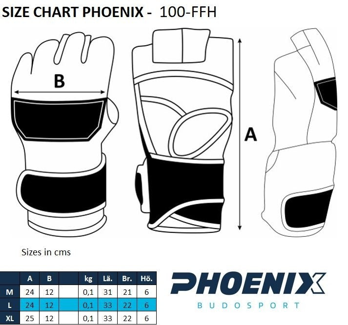 Phoenix Free-fight handskar, läder
