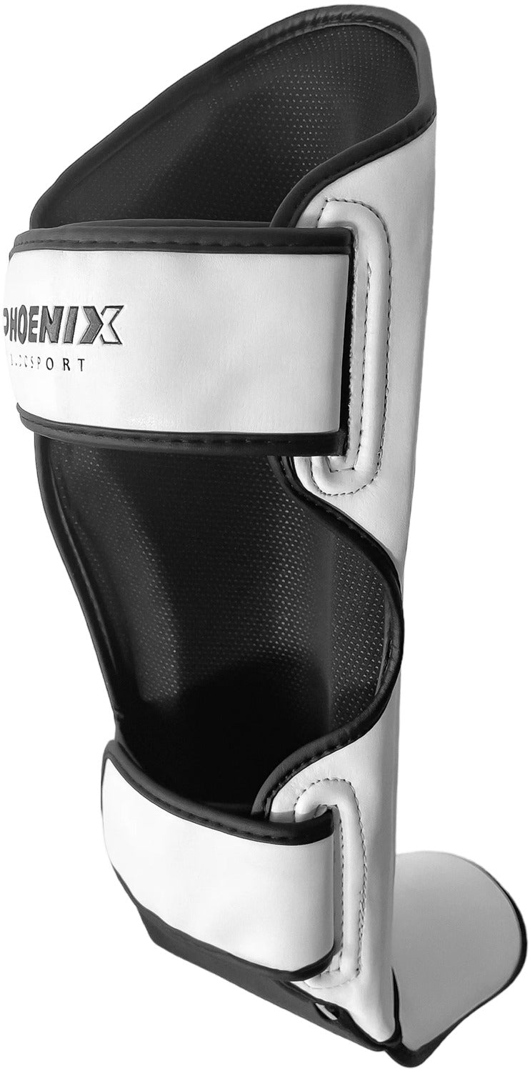 Phoenix PX Benskydd FIGHT PRO Vit/Svart