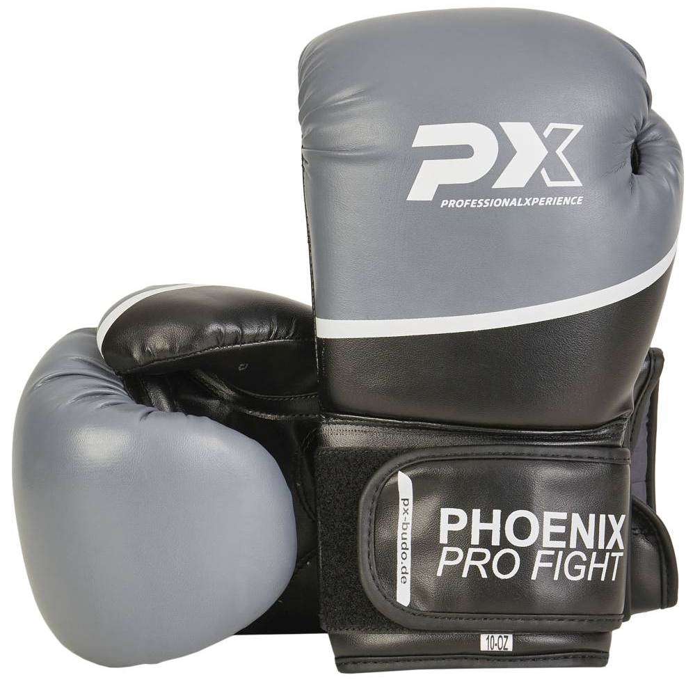 Phoenix PX PRO FIGHT PU boxningshandskar Svart/Grå