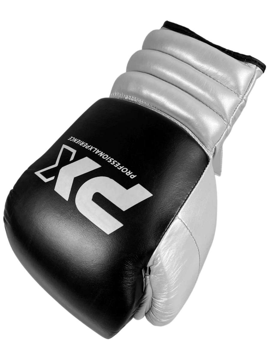 Phoenix PX tävlingsboxningshandskar läder - Svart/Silver