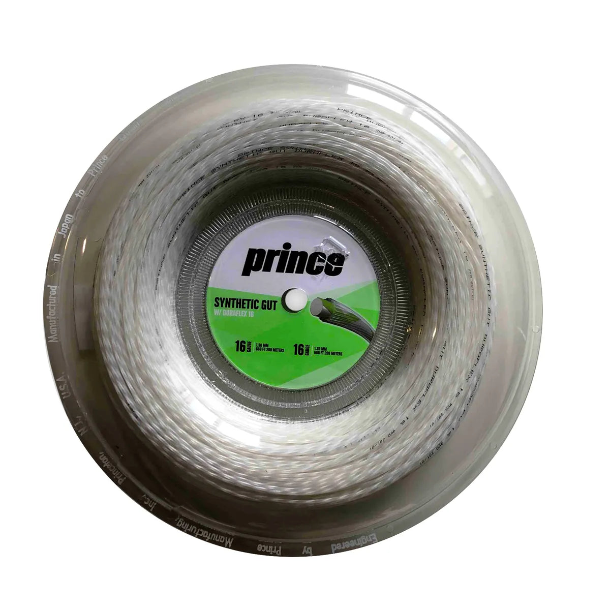 Prince Synt Gut 16 Duraflex Black Reel 200M