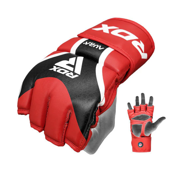RDX Grappling Handskar AURA PLUS T-17 - Röd/Svart