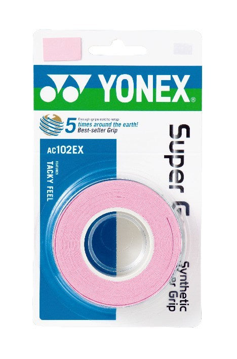Yonex Wet Super Grap 3-Pack Fransk Rosa