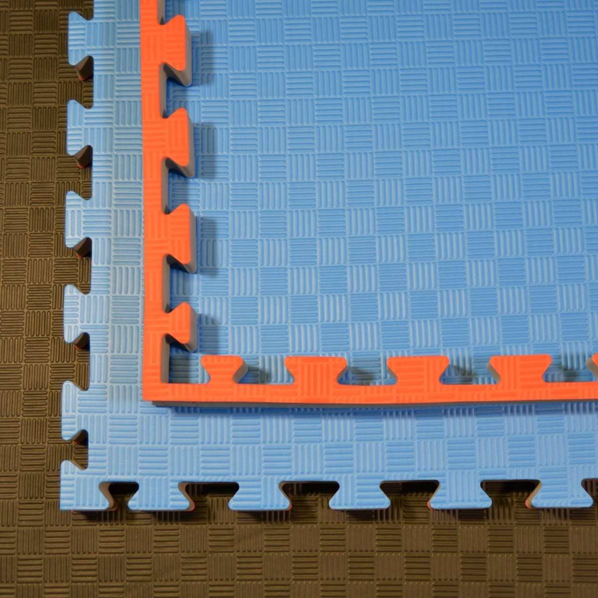 Phoenix Judomattor - Röd/Blå, rutigt mönster, 100x100x4 cm