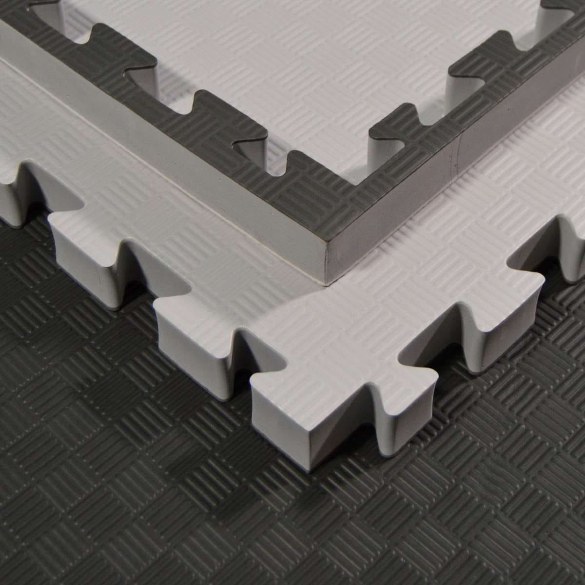 Phoenix Judomattor - Grå/Svart, rutigt mönster, 100x100x4 cm