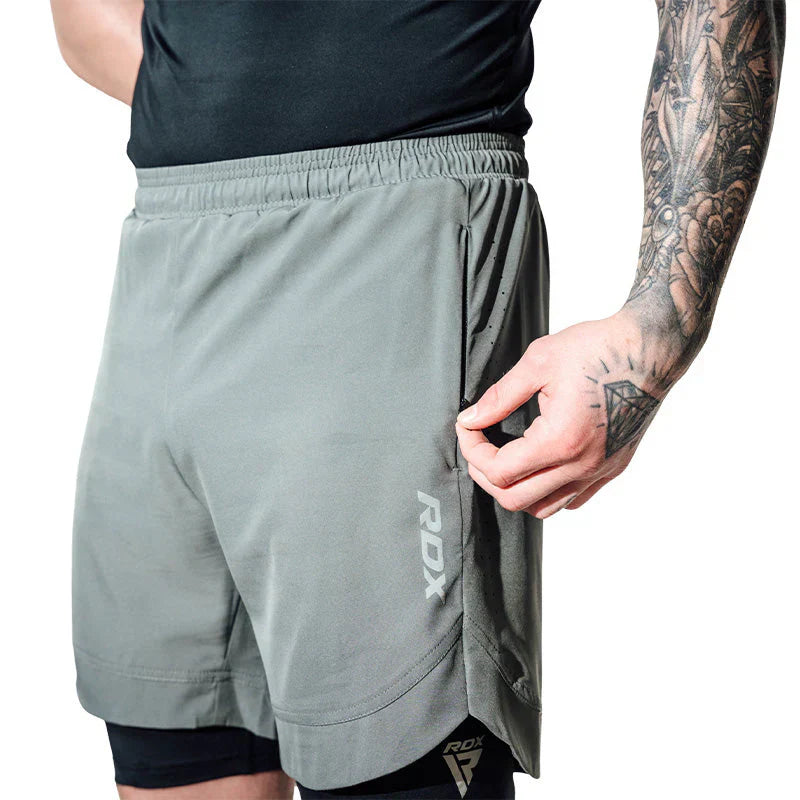 RDX MMA Kompression Shorts T16 - Grå/Svart