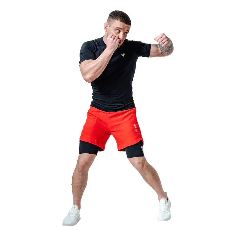 RDX MMA Kompression Shorts T16 - Röd/Svart