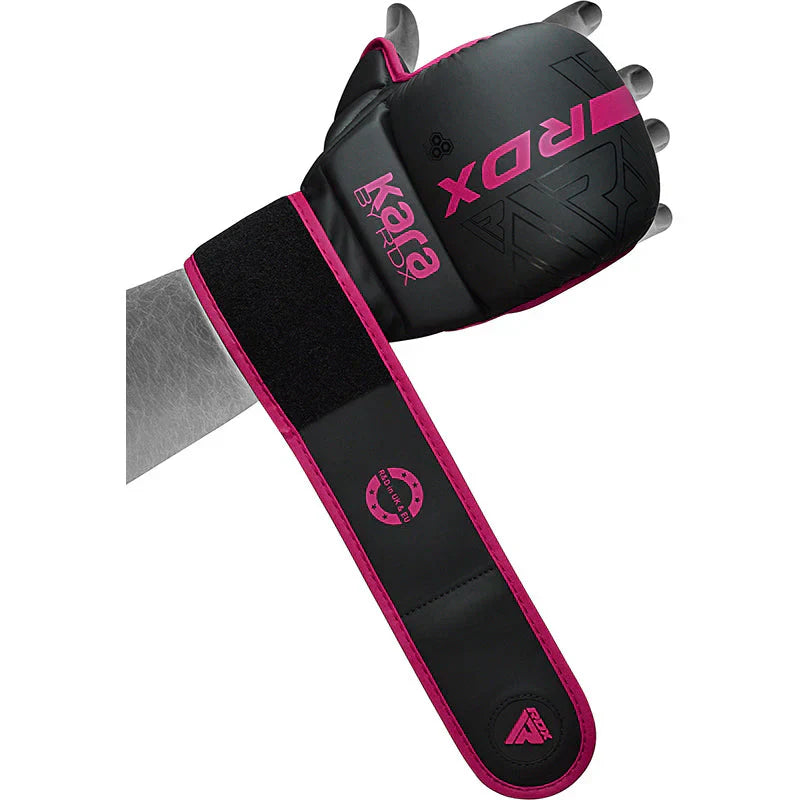 RDX Grappling Gloves Shooter F6 Mattsvart/Rosa
