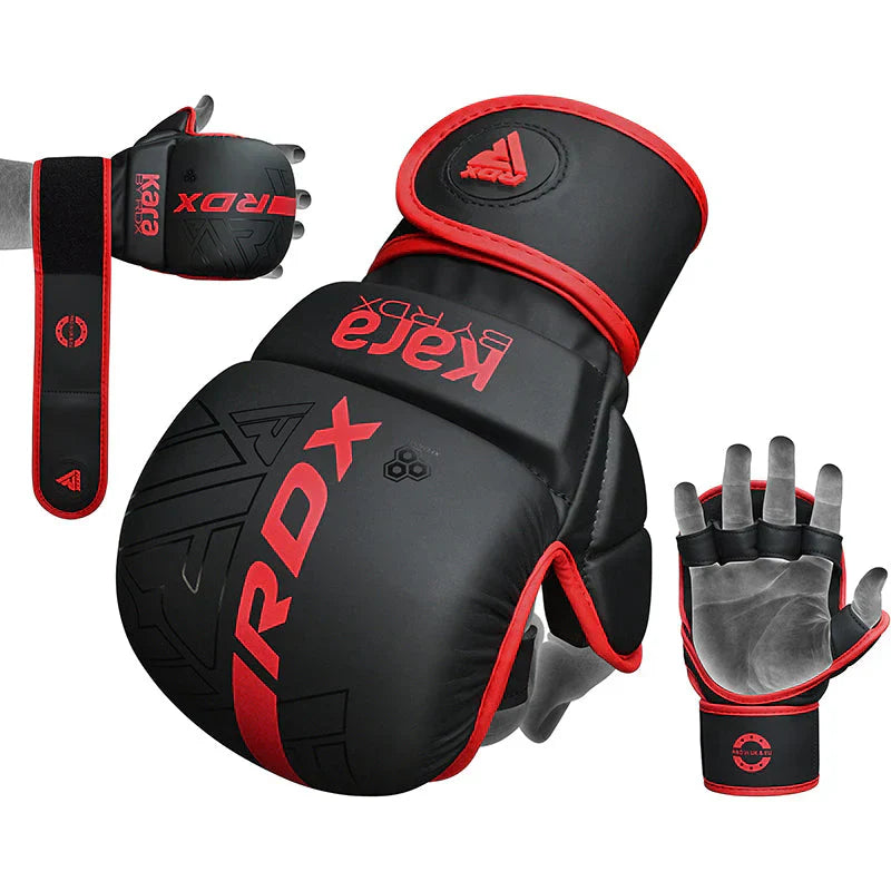 RDX Grappling Handskar SHOOTER F6 - Mattsvart/Röd