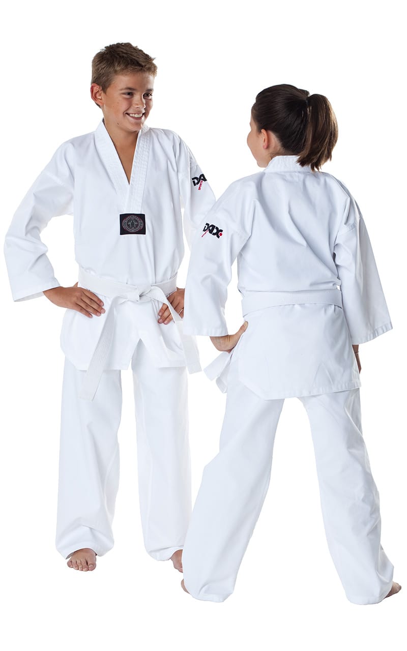 DAX Entry Level Taekwondo Dobok, Regular, white lapel