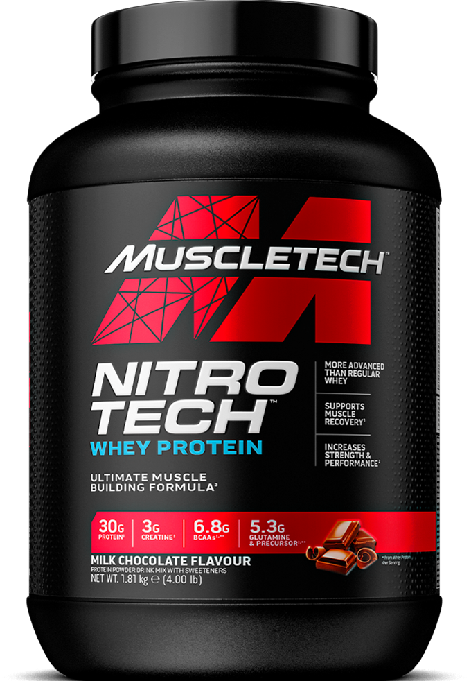 MuscleTech Nitro Tech Vassleprotein - 1820 g - Milk Chocolate