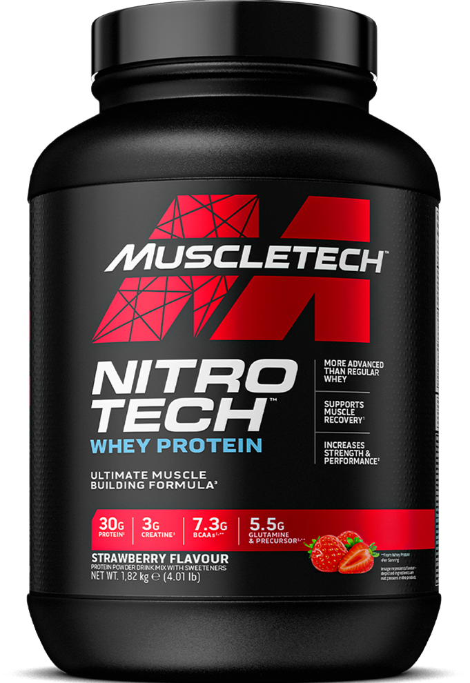 MuscleTech Nitro Tech Vassleprotein - 1820 g - Strawberry