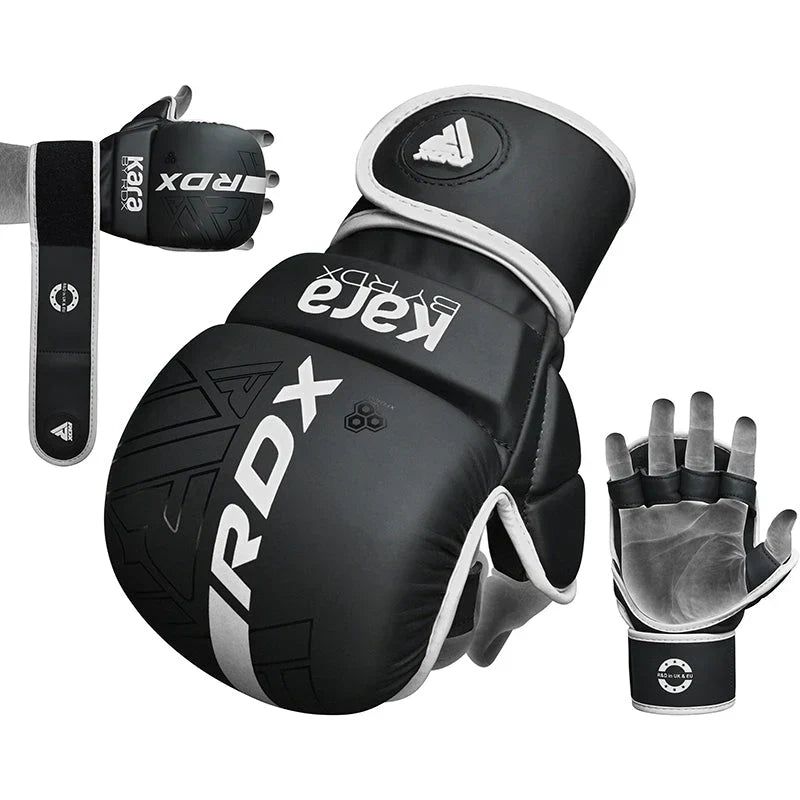 RDX Grappling Gloves Shooter F6 - Mattsvart/Vit