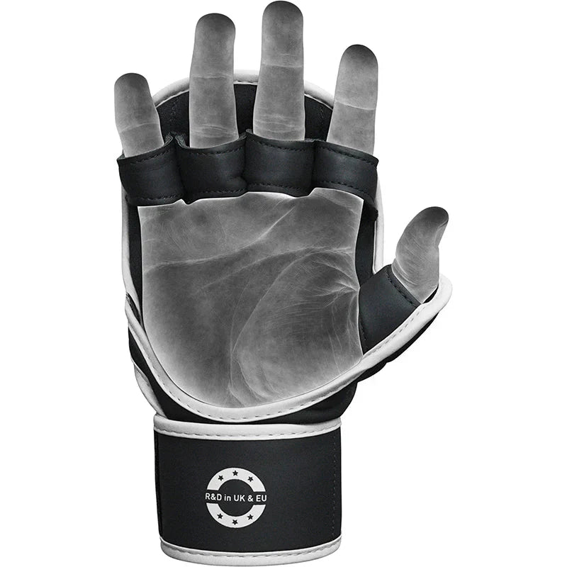 RDX Grappling Gloves Shooter F6 - Mattsvart/Vit