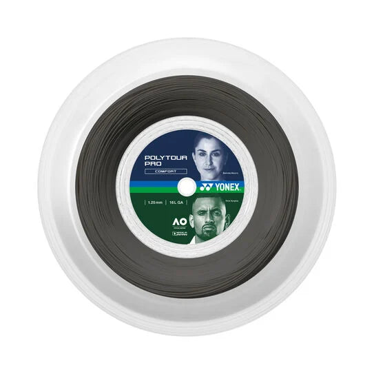Yonex Polytour Strike 125 200M Tennissträng - Järngrå