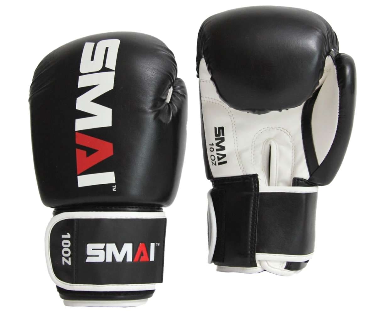 SMAI PU boxningshandskar - Svart/Vit