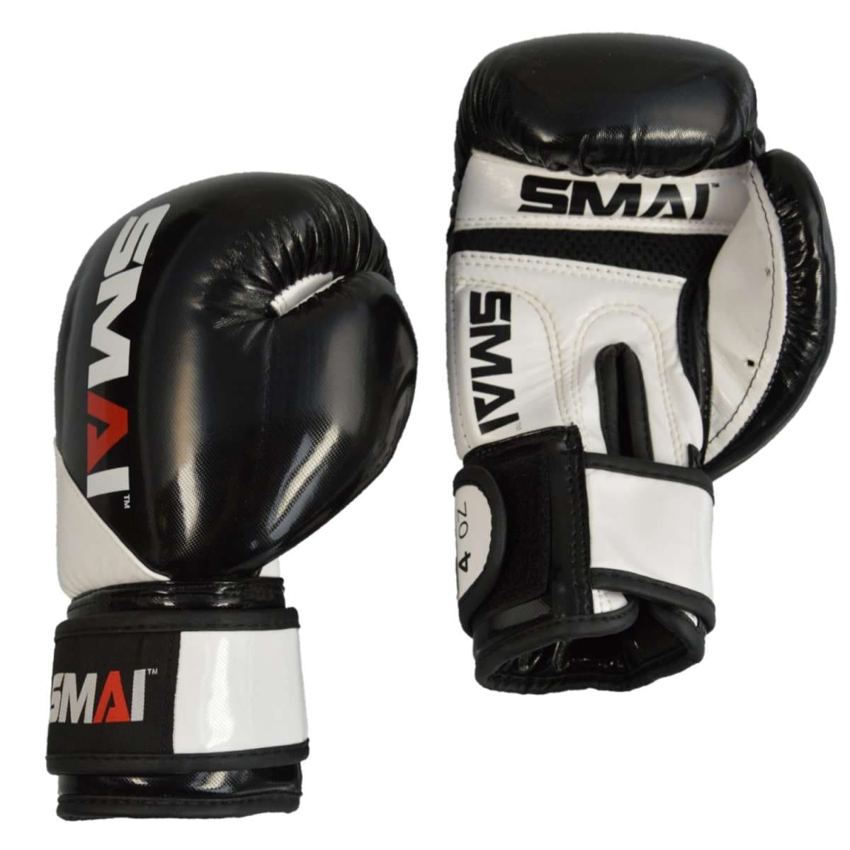 SMAI Barn PU boxningshandskar - Svart/Vit