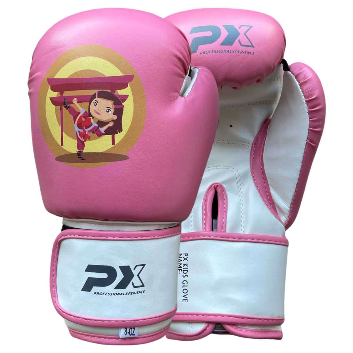 Phoenix PX 'Kids Glove Girls' Barn Boxningshandskar - Rosa/Vit