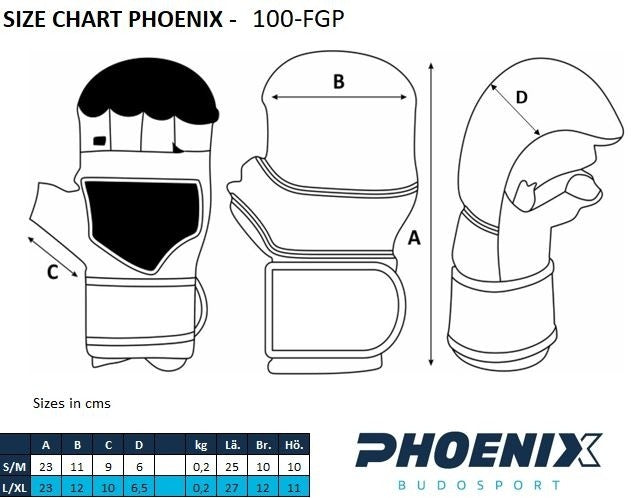 Phoenix PX MMA Handskydd konstläder, svart-guld