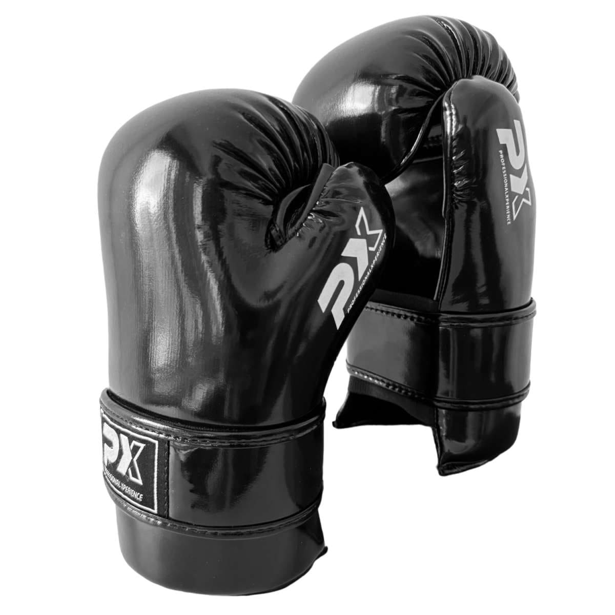 Phoenix Pointfighting Handskar, Open Hands glänsande - Svart
