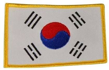 Phoenix Koreansk flagga broderad patch, ca. 10x6,5 cm