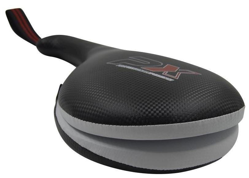 Phoenix PX Taekwondo dubbel-mitt konstläder svart–vit