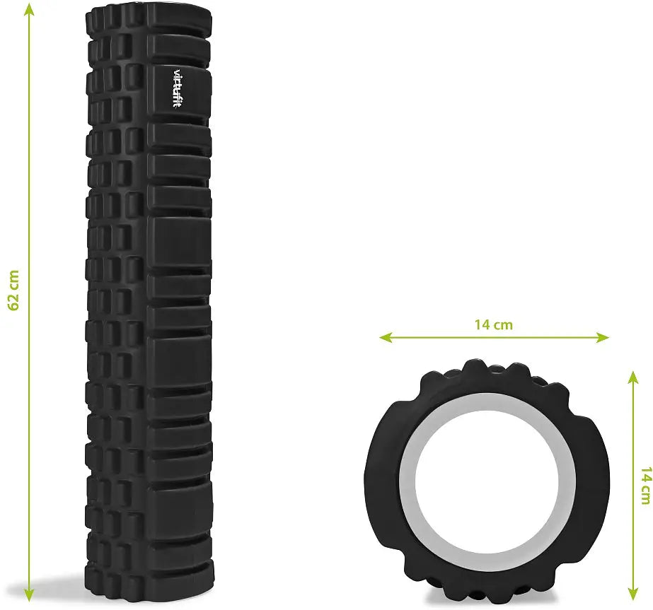 Virtufit Foam Roller 62 cm, Svart