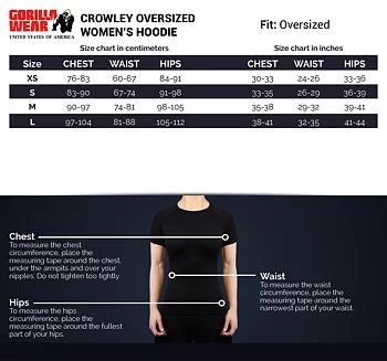 Gorilla Wear Crowley Oversized Women's Hoodie, black