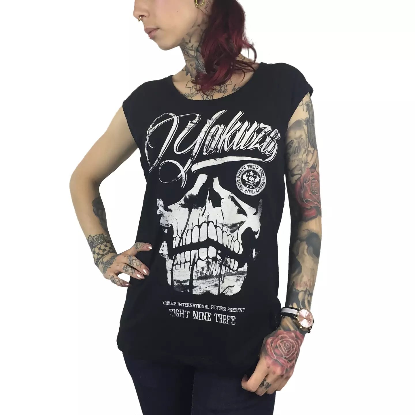 Skull Cutted Top - Svart