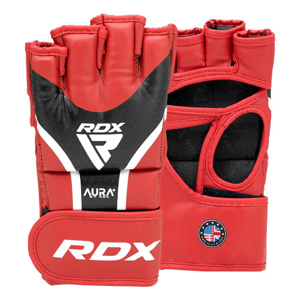 RDX Grappling Handskar AURA PLUS T-17 - Röd/Svart