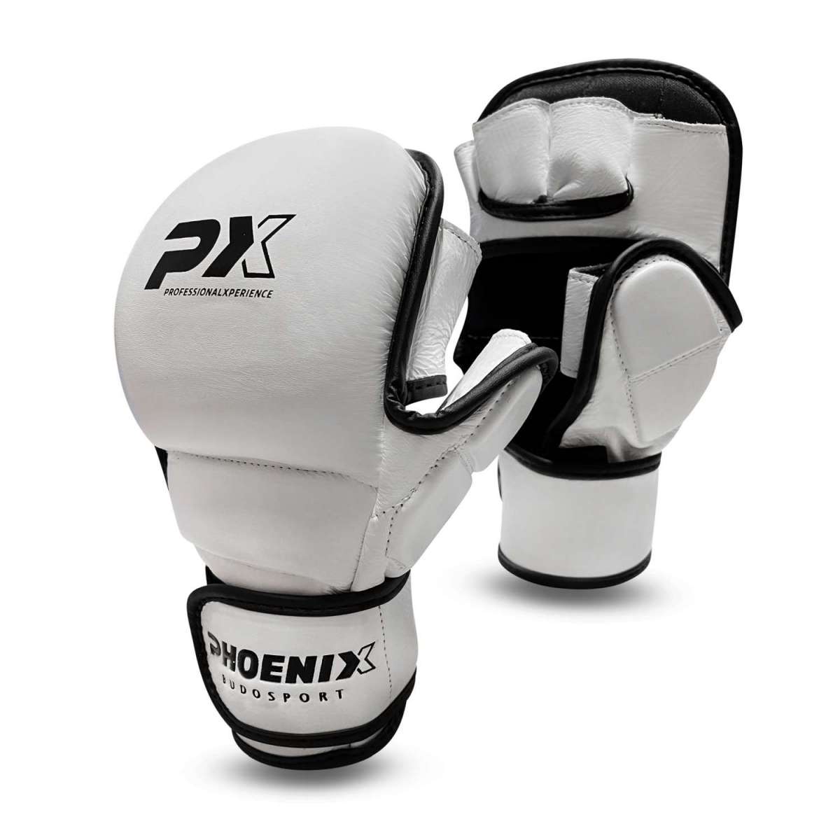 Phoenix PX Grapplinghandskar läder - Vit