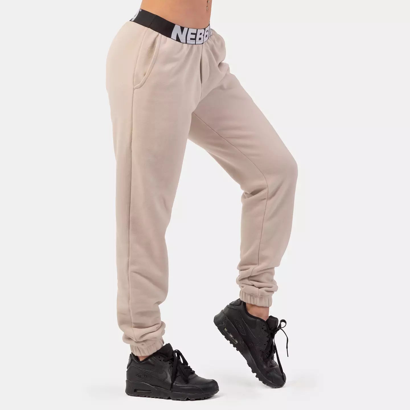 Nebbia Ikoniska Mid-Waist Sweatpants - Kräm