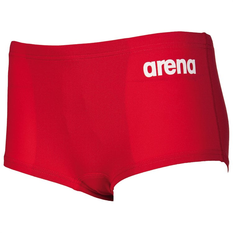 Arena B Solida kvadratiska korta badbyxor Jr Röd-Vit