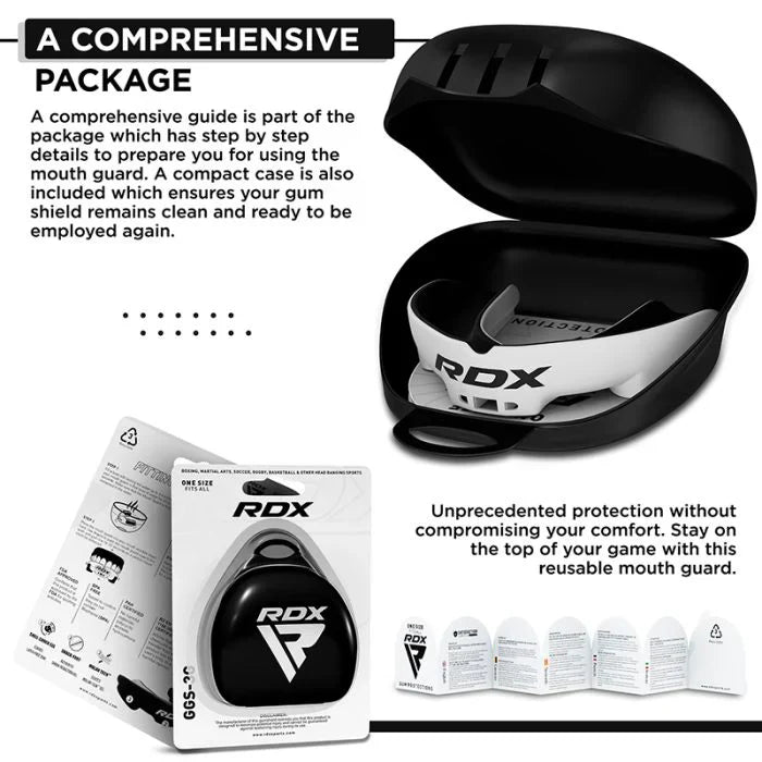RDX Tandskydd Junior - Vit/Svart