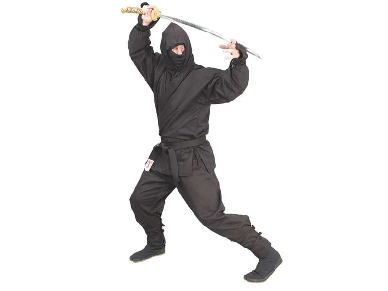 Phoenix Ninja uniform, 6 delar - Svart