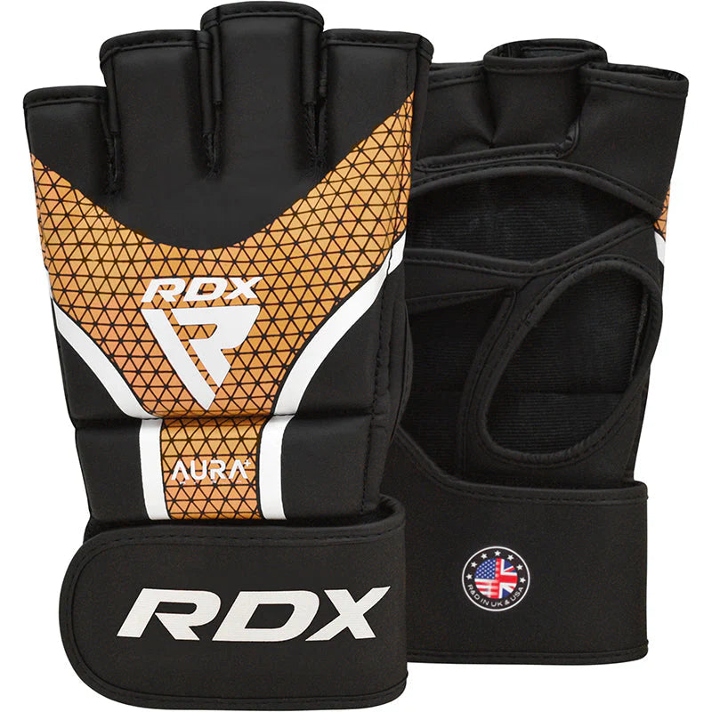 RDX Grappling Handskar AURA PLUS T-17 - Svart/Guld