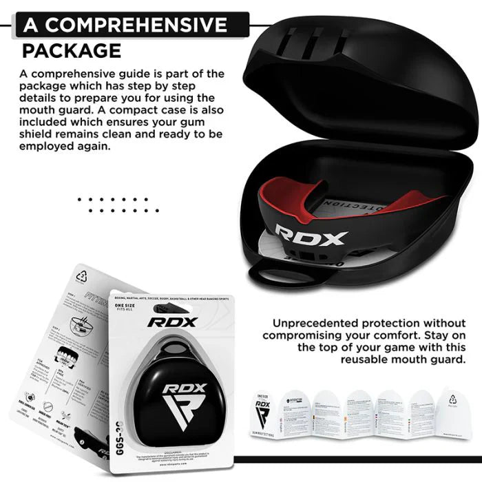 RDX Tandskydd Junior - Röd/Svart