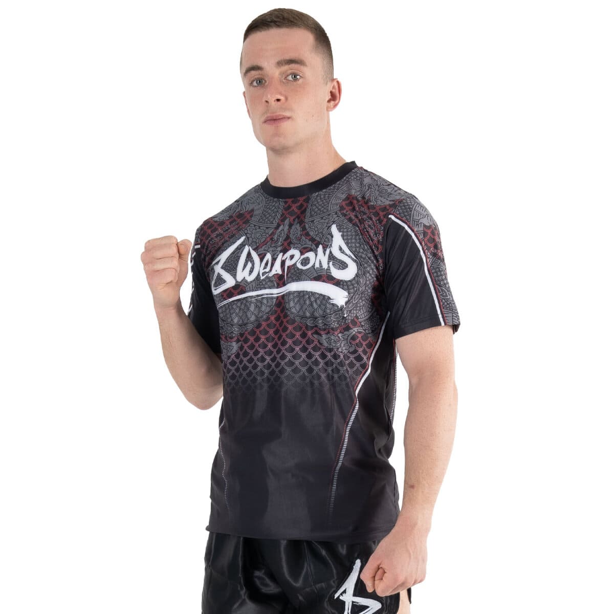 8 WEAPONS Funktionell T-Shirt, Naga Yant - Svart/Röd