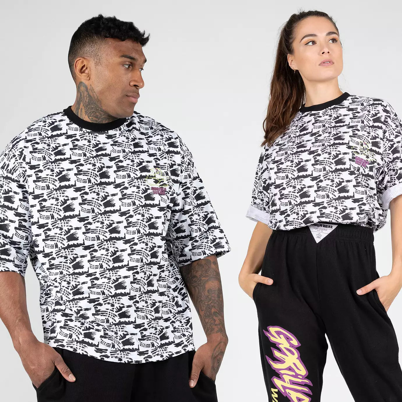 Gorilla Wear Legacy Oversized T-Shirt, white/black