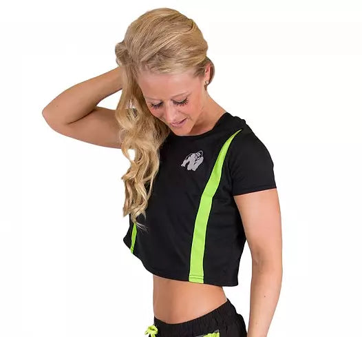 Gorilla Wear Columbia Crop Top, black/neon lime