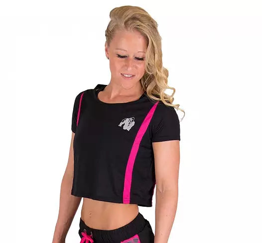 Gorilla Wear Columbia Crop Top, black/pink