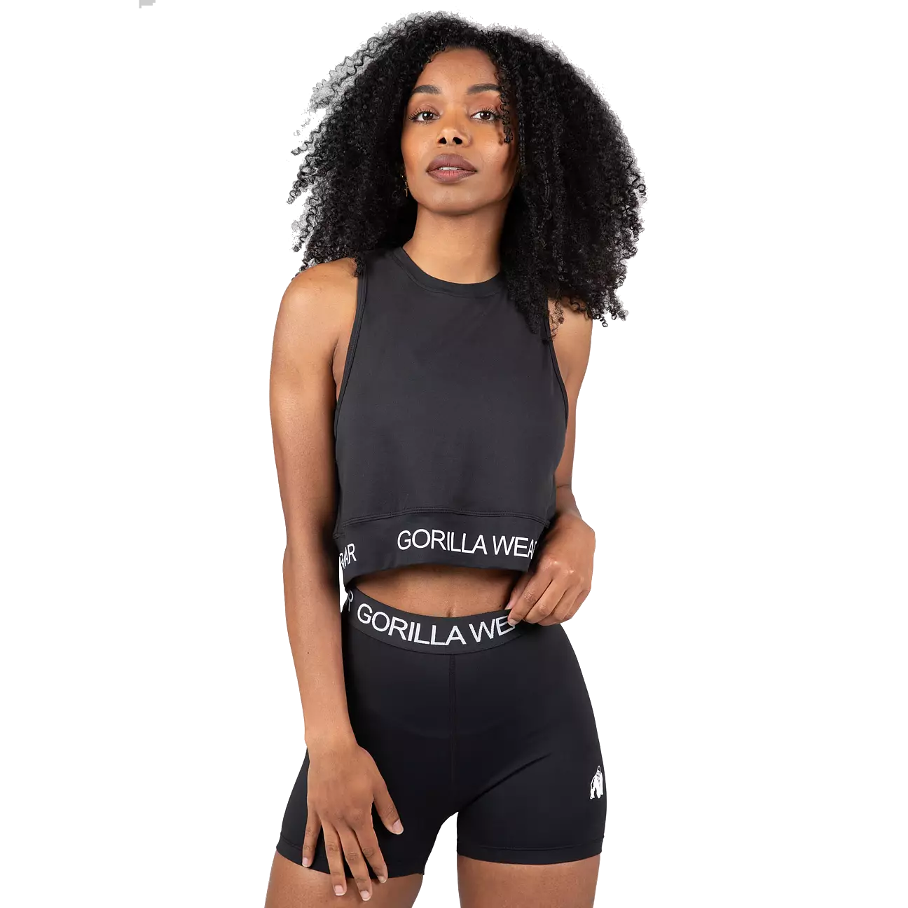 Gorilla Wear Colby Cropped Tank Top, black