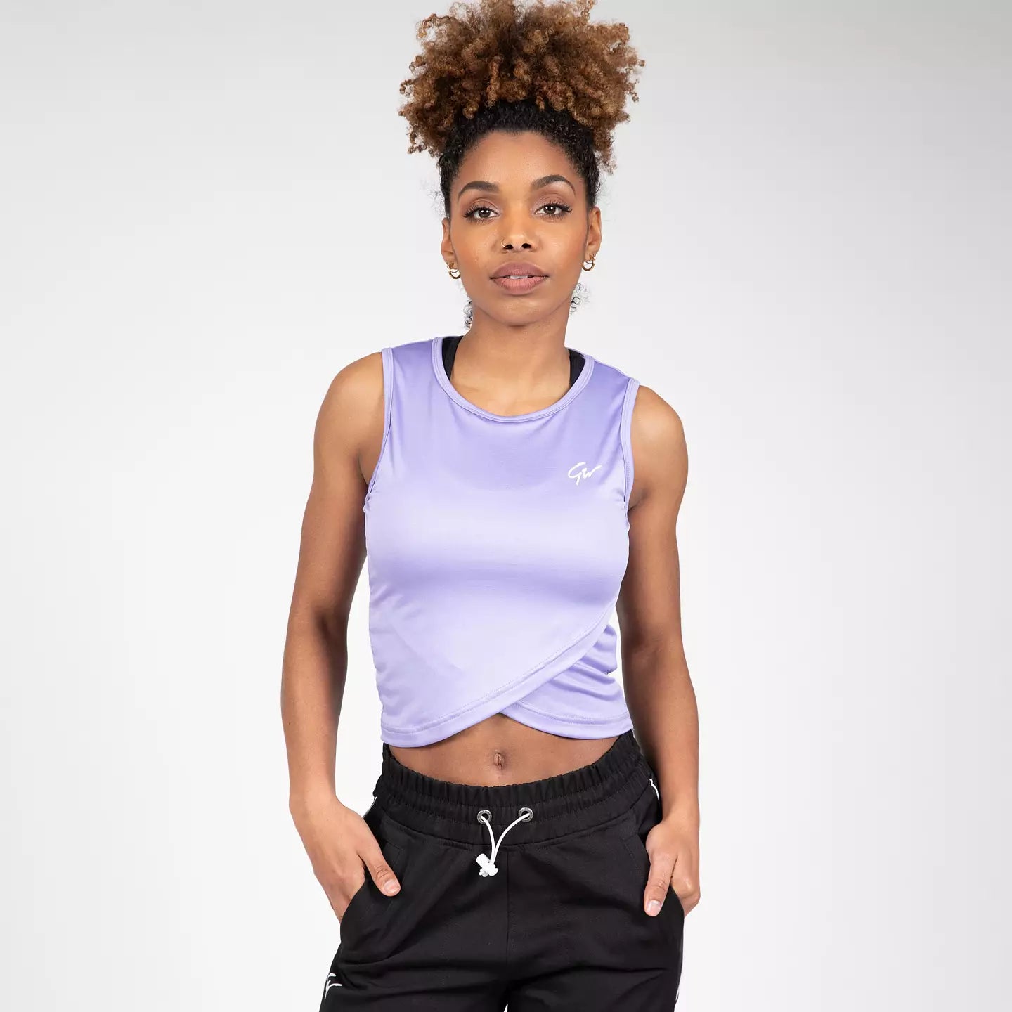 Gorilla Wear Estelle Twisted Crop Top, lilac
