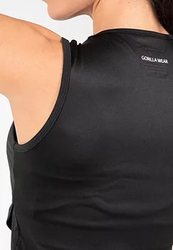 Gorilla Wear Estelle Twisted Crop Top, black