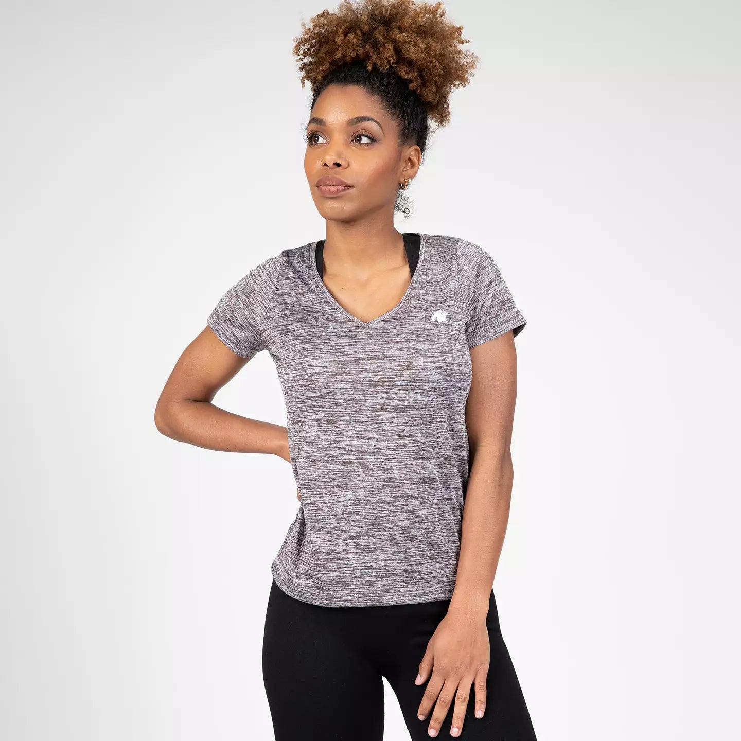 Gorilla Wear Elmira V-Neck T-Shirt, grey melange