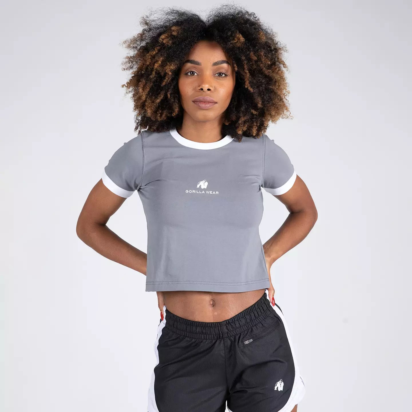 Gorilla Wear New Orleans Cropped T-Shirt, grey