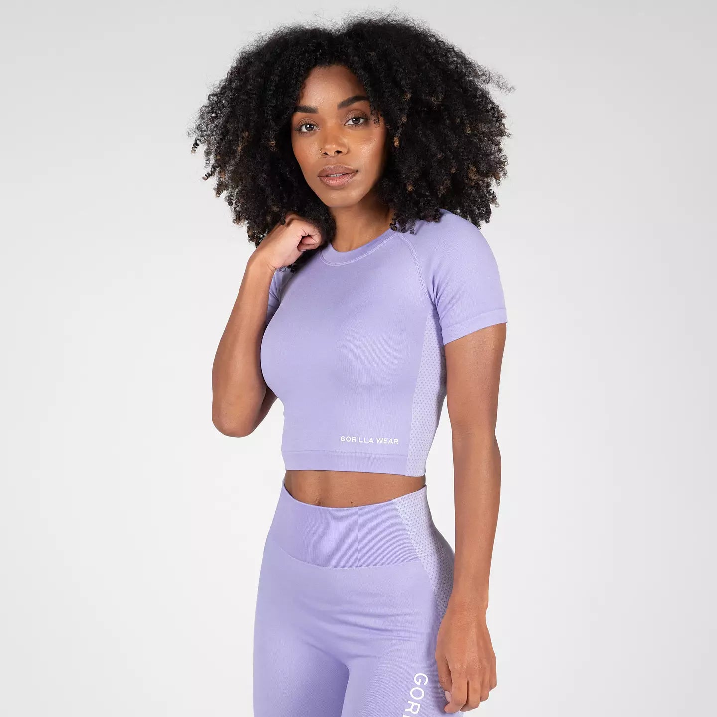 Gorilla Wear Selah Seamless Crop Top, lilac