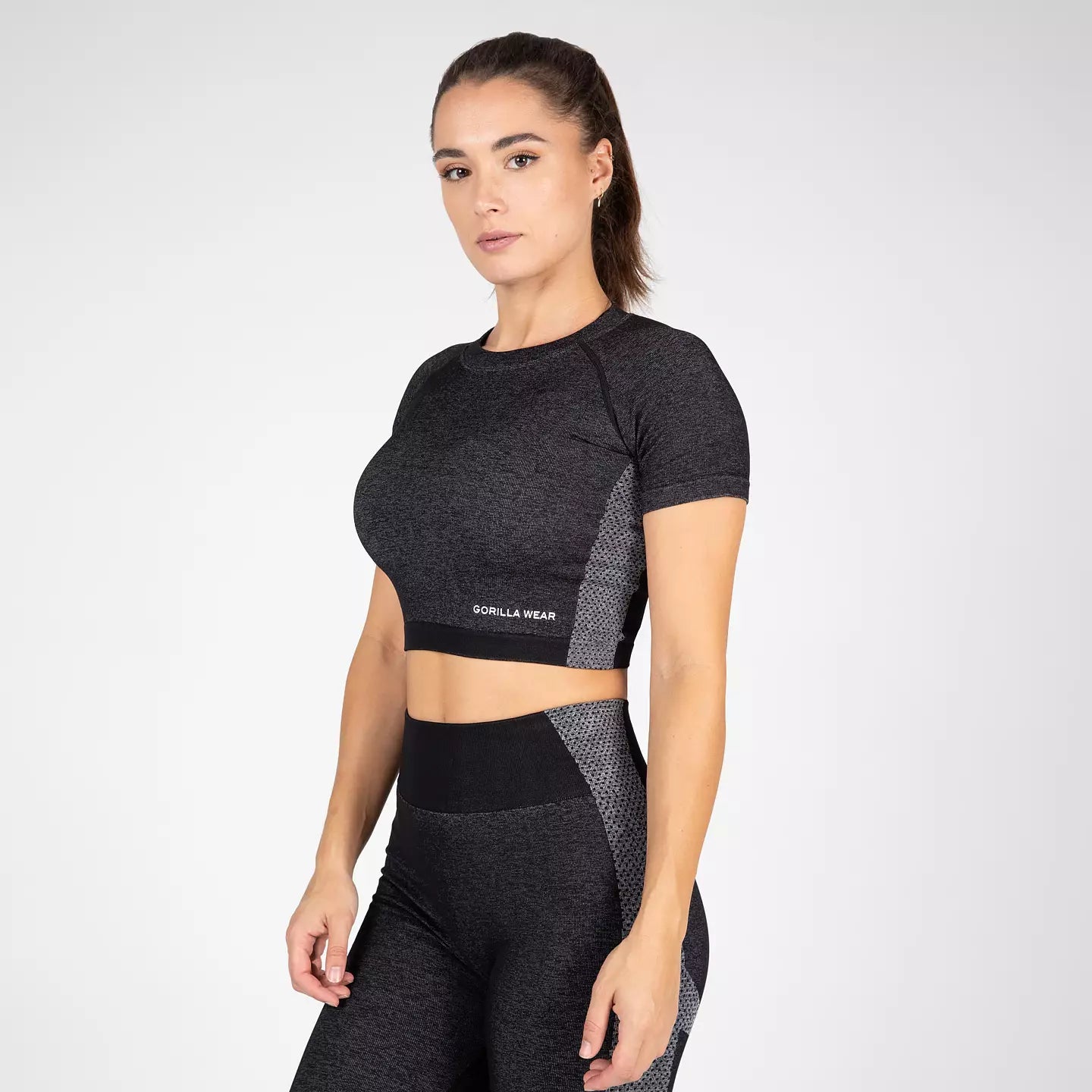 Gorilla Wear Selah Seamless Crop Top, black