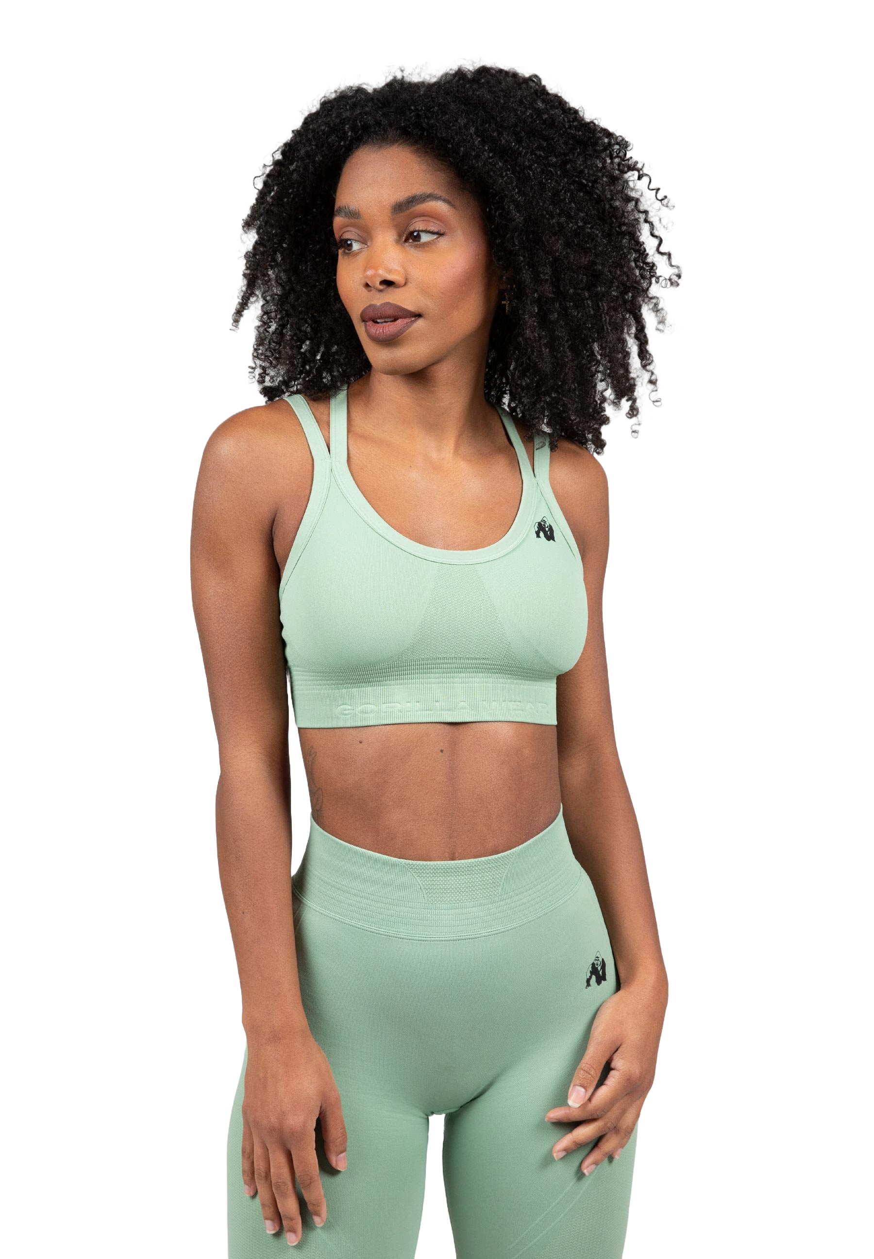Gorilla Wear Whitney Seamless Sports Bra, green